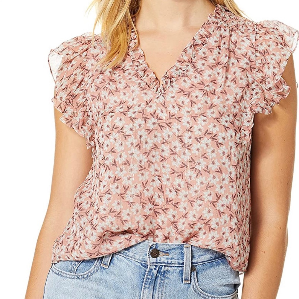 NWT Rebecca Taylor Lucia V-Neck Blouse, Size 4